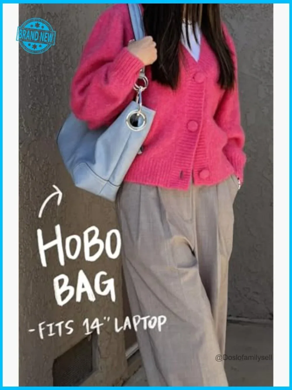 Faux Leather Hobo Shoulder Bag with Big Snap Hook Hardware